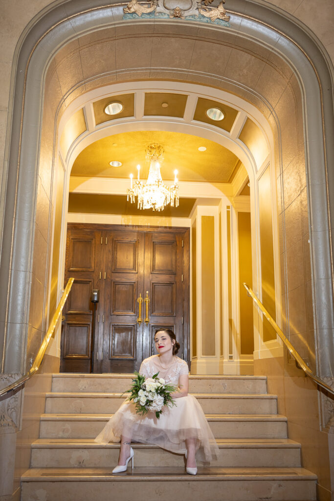 Magnifique escalier au Chateau Frontenac